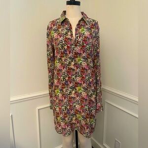 Equipment Floral garden 100% silk dress